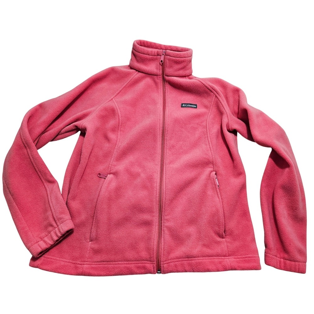 Columbia Benton Springs Full Zip Fleece Jacket Pink XL6578 Womens XL